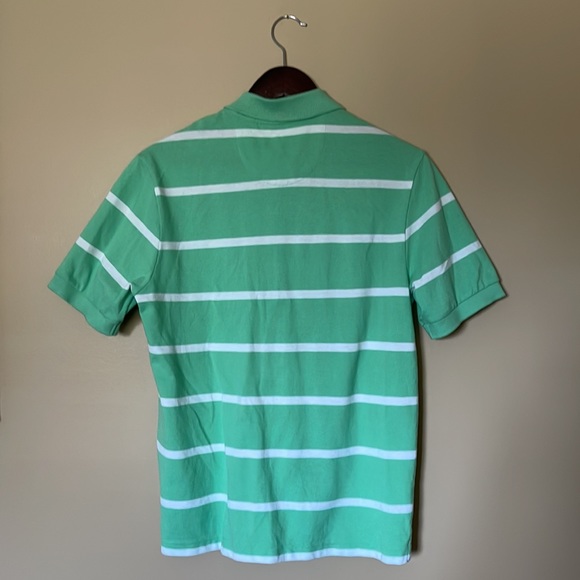 Chaps Green and White Striped Polo Shirt size S - Picture 4 of 6